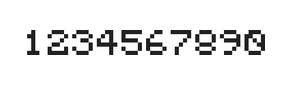 5×6数字点阵字体 ddN56AB0358