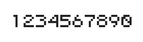 5×6数字点阵字体 ddN56AB0359
