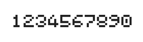 5×6数字点阵字体 ddN56AB0361