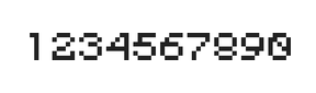 5×6数字点阵字体 ddN56AB0362