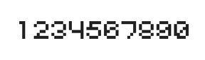 5×6数字点阵字体 ddN56AB0363