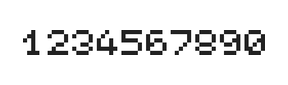 5×6数字点阵字体 ddN56AB0364
