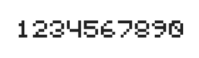5×6数字点阵字体 ddN56AB0370