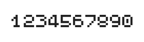 5×6数字点阵字体 ddN56AB0374
