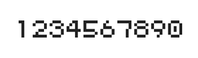 5×6数字点阵字体 ddN56AB0376