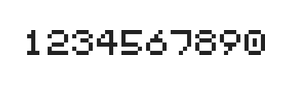 5×6数字点阵字体 ddN56AB0379