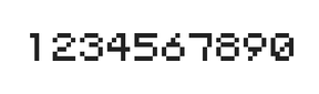 5×6数字点阵字体 ddN56AB0380