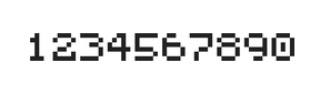 5×6数字点阵字体 ddN56AB0381