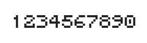 5×6数字点阵字体 ddN56AB0382