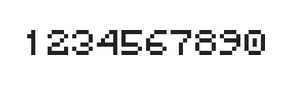5×6数字点阵字体 ddN56AB0385