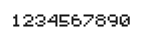 5×6数字点阵字体 ddN56AB0389