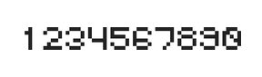 5×6数字点阵字体 ddN56AB0390