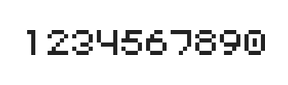 5×6数字点阵字体 ddN56AB0392