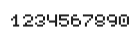 5×6数字点阵字体 ddN56AB0394