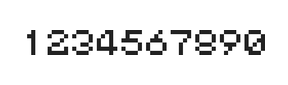 5×6数字点阵字体 ddN56AB0395