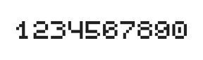 5×6数字点阵字体 ddN56AB0398