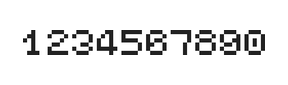 5×6数字点阵字体 ddN56AB0399