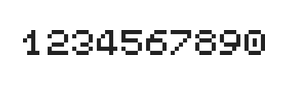 5×6数字点阵字体 ddN56AB0400