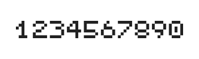 5×6数字点阵字体 ddN56AB0401