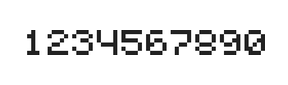 5×6数字点阵字体 ddN56AB0404