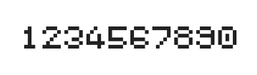 5×6数字点阵字体 ddN56AB0408