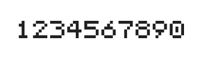 5×6数字点阵字体 ddN56AB0409