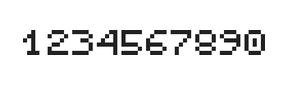 5×6数字点阵字体 ddN56AB0415