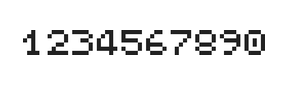 5×6数字点阵字体 ddN56AB0418