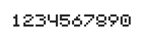 5×6数字点阵字体 ddN56AB0425