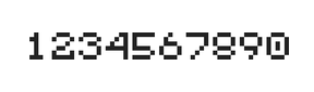 5×6数字点阵字体 ddN56AB0433