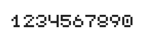 5×6数字点阵字体 ddN56AB0442