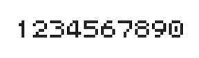 5×6数字点阵字体 ddN56AB0446