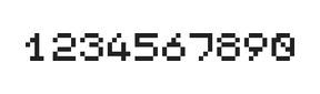 5×6数字点阵字体 ddN56AB0447
