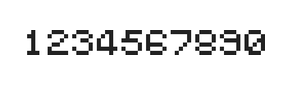 5×6数字点阵字体 ddN56AB0449