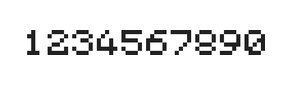 5×6数字点阵字体 ddN56AB0451