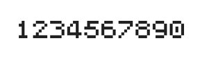 5×6数字点阵字体 ddN56AB0453