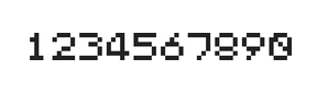 5×6数字点阵字体 ddN56AB0460