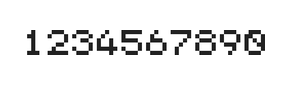 5×6数字点阵字体 ddN56AB0461