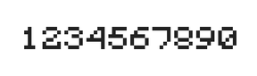 5×6数字点阵字体 ddN56AB0462