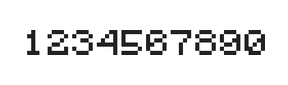 5×6数字点阵字体 ddN56AB0469