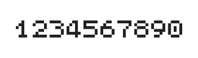5×6数字点阵字体 ddN56AB0473