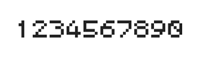 5×6数字点阵字体 ddN56AB0474