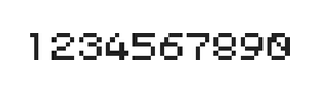 5×6数字点阵字体 ddN56AB0479