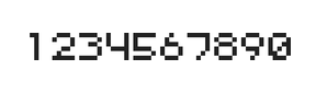 5×6数字点阵字体 ddN56AB0480