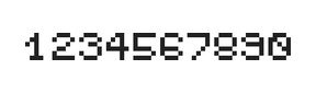 5×6数字点阵字体 ddN56AB0482