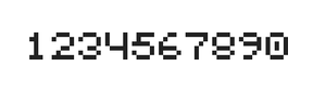 5×6数字点阵字体 ddN56AB0483