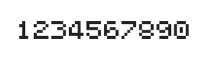 5×6数字点阵字体 ddN56AB0484