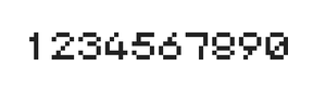 5×6数字点阵字体 ddN56AB0489