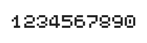 5×6数字点阵字体 ddN56AB0491