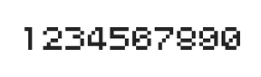 5×6数字点阵字体 ddN56AB0497